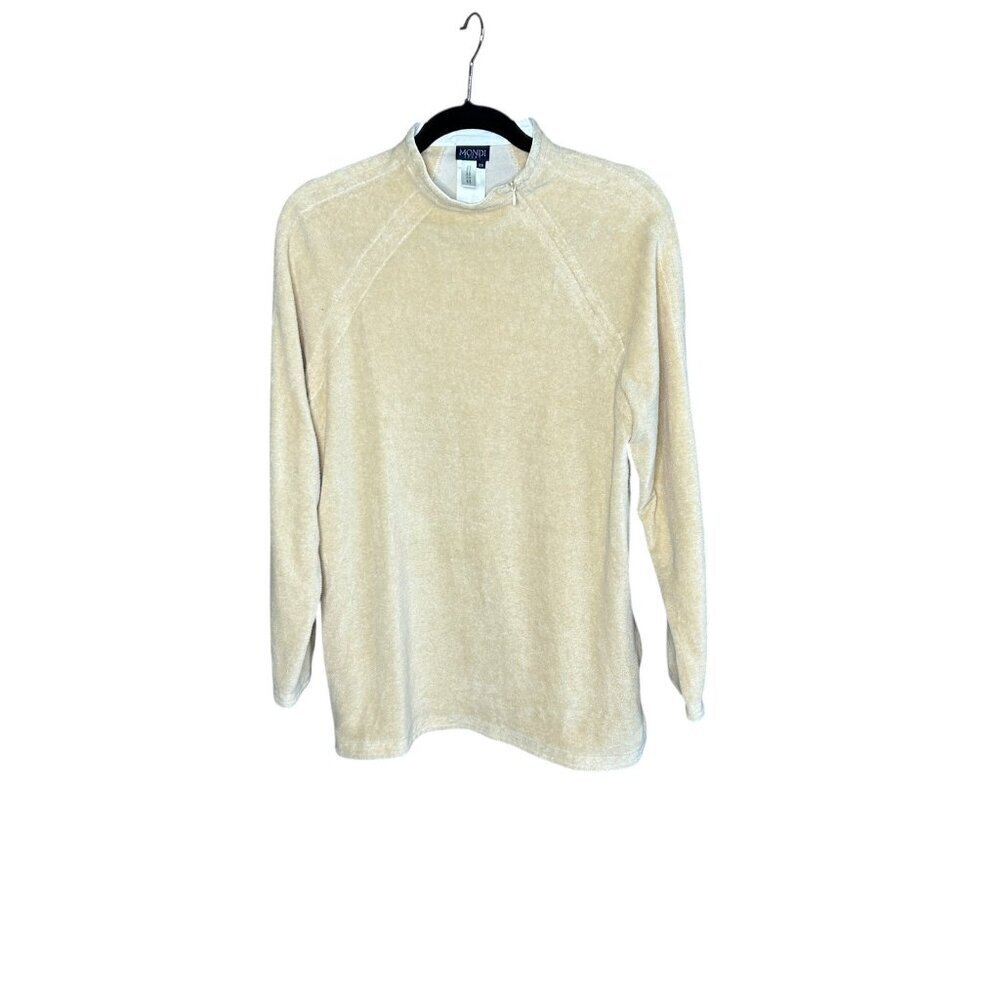 Mondi Sport Tunic Butterscotch Tan French Brushed Terry Top Size 38